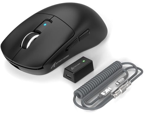 EWEADN x ATTACK SHARK R6 LIGHTSPEED Wireless Gaming Mouse, 39G Ultralight Design, HyperSpeed with 8K Hz, PAW3950 Sensor, Nordic52840, 42K DPI for E-sports Game, Tri-Mode Programmable Mice - Black