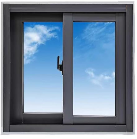Genérico Reemplazo de Ventanas for casa Interior y Exterior, Marco de Aluminio y Vidrio, for sótano, Ducha, casa de Campo, casa autoconstruida(60x40cm/23.6x15.7in)