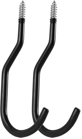 Maclean Deckenhaken Stahl für Fahrrad, Leiter, Reifen & Gartenschlauch | Belastbar bis 10 kg pro Haken | Gummiummantelung | Stabile Halterung für Garage, Keller & Werkstatt | MC-485 (6)