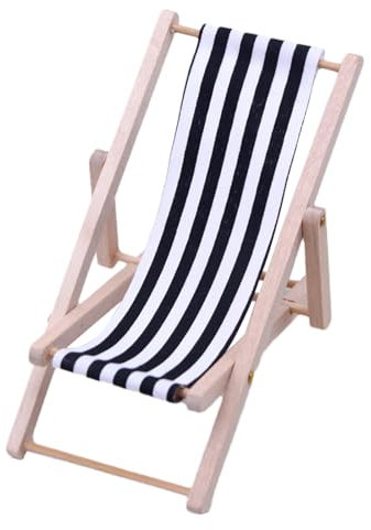 Miniatur-Liegestuhl – Klappbarer Strandstuhl, Mini-Stuhl im Lounge-Stil | Mini-Möbel für Diorama, dekorative Tischmöbel, Feengarten, Ornament