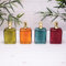 Retro/Vintage Ribbed Pink Green Orange Blue Glass Refillable Soap Bottle Dispensers with Gold Pump (Pink)