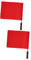 SUPVOX 2 Pièces Drapeau Arbitre Acier Inoxydable avec Poignée Éponge Drapeau Signal pour Compétitions Rouge