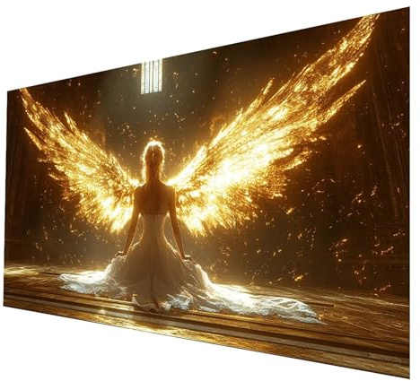 5D Femme Diamond Painting Kit pour Adulte Aile Peinture Diamant Adulte, Cristal Point de Croix Broderie Diamant Painting 50x100 cm Loisirs Créatifs Adultes Kits pour Decoration Murale Cadeau JXL-4035
