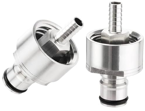 WELLBOM 2 PCS Stainless Steel Ball Lock Carbonation Cap, 5/16'' Beer Line