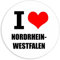 Kiwistar - Autoaufkleber - 8x8 cm - außen klebend - I love Nordrhein-Westfalen für Auto, Laptop, Fahrrad, LKW, Motorrad Aufkleber mehrfarbig Sticker Decal