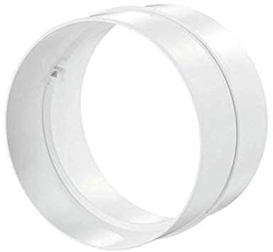 Blauberg UK 150mm Round Duct Connector – 6 Inch Vent Pipe Coupler for Rigid or Flexible Ducting, Plastic Air Vent Joiner – White