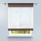 HongYa Bändchenrollo Tunnelzug Raffrollo transparenter Voile Raffgardine Vorhang H/B 120/60 cm Braun