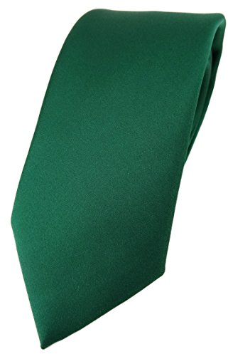 TigerTie Herren Krawatte – Klassische 7,5 cm Krawatte in moosgrün einfarbigem Design, ideal für Geschäftstermine, festliche Anlässe und die Freizeit