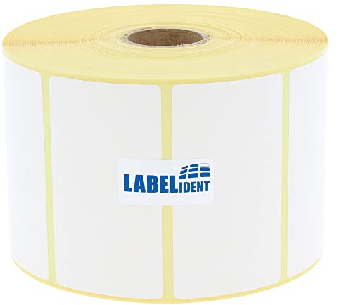 Zebra kompatible Papier Etiketten, Z-Perform 1000T - 69,85 x 38,1 mm - formatgleich mit Zebra 880013-038D - 1.790 Etiketten für Zebra Drucker auf 25 mm Kern, selbstklebend