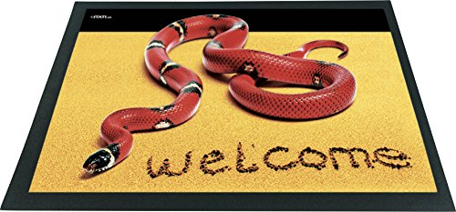 ITATI-Textilien Fußmatte Schlange 3D Motiv Schmutzfangmatte