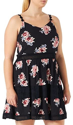 ONLY NOS Onlkarmen Anne S/l Short Dress WVN Noos, Robe Femme, Multicolore (Night Sky AOP: Ella Print), 38 (Taille Fabricant: 36)
