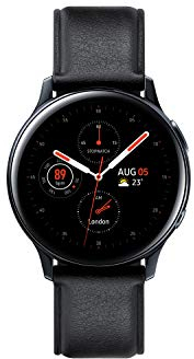 Samsung SM-R830 Galaxy Watch Active2, Fitnesstracker aus Edelstahl, großes Display, ausdauernder Akku, wassergeschützt, 40 mm, Bluetooth, Schwarz