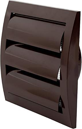 100 mm / 4 zoll Rejilla de ventilación de la campana de escape con protector de plagas integrado - Marrón - Cubierta de ventilación de aire - Cubierta de ventilación - Tapa de escape (10 cm, marrón)