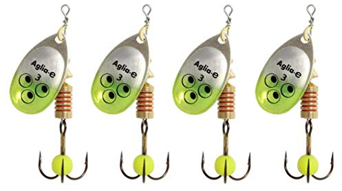 Mepps Aglia E-Brite Gr. Chartreuse - Set di 3 frecce per pesca alla trota