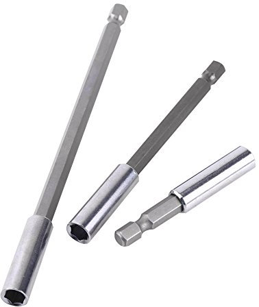 Soporte Magnético para Puntas de Destornillador, Juego de Soportes para Puntas de 3 Piezas Soporte Magnético para Puntas Hexagonales de 1/4 para Taladro Eléctrico