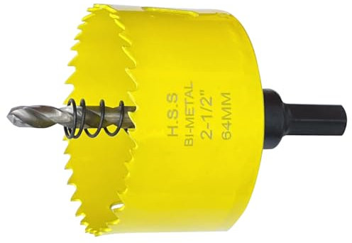 HSS Bi-Metal Hole Saw with Arbor Mandrel (2-1/2 inch)