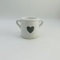 EagleWiz White Ceramic Plant Pots Indoor Flower Pot attractive heart shape with Handles idea for Indoor use available in 3 sizes (8cm)