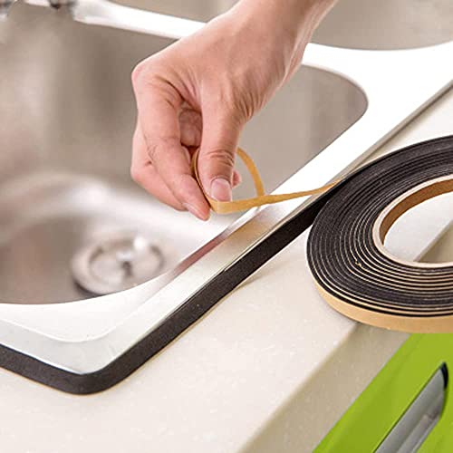 MOWIN 2 Rolls 2 Metres Self Sealing Adhesive Foam Strips Multi Function Cooker Hobs Kitchen Bathroom Sinks Basin Appliances Sealant Strips Waterproof Dust-proofing Seal Tapes