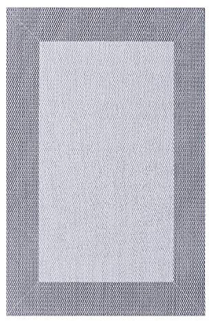 Alfombra Vinilica Premium con Ribete Lavable y Antideslizante, Alfombras de habitación PVC Resistentes de Alta Gama para Interior y Exterior, Alfombras Salon Estores Basic, Gris Claro 160X230