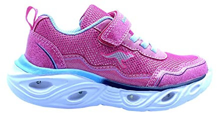 KangaROOS Mädchen K-sl Sparklite Ev Sneaker, Neon Pink Lavender, 23 EU