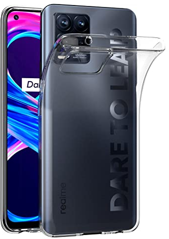 AICEK Compatible con Realme 8 Funda, Transparente Silicona Fundas para Realme 8 Bumper Case Carcasa Silicona Funda