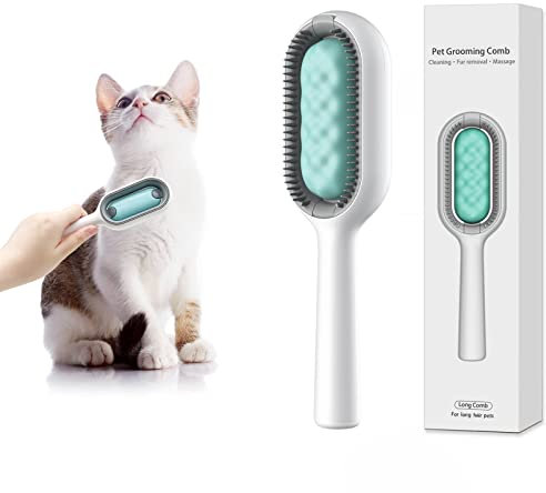 Sichy Dog Brush Cats Brush Grooming Comb,Self Cleaning Cat Dog Slicker Brushes Pet Grooming Tool Gently Removes Loose Undercoat, Mats Tangled Hair Slicker Brush for Pet Massage-Self Cleaning