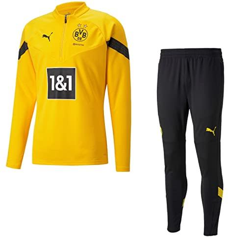 PUMA BVB Borussia Dortmund Fanartikel Trainingsanzug, Größe:(3XL) XXXL, Farbe:Gelb
