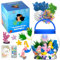 Terrarium Kit Meerjungfrau für Kinder | DIY Bastelset Spielzeug Set mit Nachtlicht Lampe | Junge und Mädchen Geschenke 3 4 5 6 7 8+ Jahre Basteln Kreativ Deko