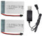 Yangers 2er-Pack 3,7 V 1100 mAh Lipo Akku RC-Akkus 25C SM-2P Stecker mit USB Ladegerät Set für RC Car Offroad Truck Jumper Fahrzeug Drift Monster Spielzeug