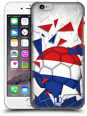 Head Case Designs Niederlande Fussball Glassplitter Harte Rueckseiten Handyhülle Hülle Huelle kompatibel mit Apple iPhone 6 / iPhone 6s