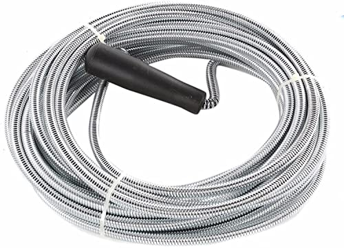 Professional Kitchen Bathroom Sink Drain Pipe Unblocker Flexible Plumbing Rod Sink & Drain Augers Unblocker Wire Tool Waste Pipe Cleaner Gadget Drain Hair Remover Toilet Cleaning Sink Snake (5 Meter)