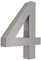 3D Hausnummer Edelstahl - wetterfest & pflegeleicht - silber - XXL - 25cm hoch - Außenbereich geeignet - mit Montagematerial - gebürstet - Arial (4)
