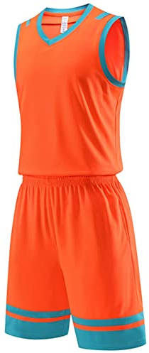 Mode-Basketball-Trikot, Basketball-Trikot Für Erwachsene, Basketball-Set Für Kinder, Basketball-Trikot Für Herren Und Shorts, Teamuniform Mit Taschen, Sportswear-Uniform (jersey-05,3XL)