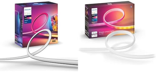 Philips Hue Gradient Lightstrip for 65 Inch TV, Sync with Media and Gaming, Smart Entertainment LED & Gradient Light Strip 2m. for Syncing with Entertainment, Media and Music. with Bluetooth