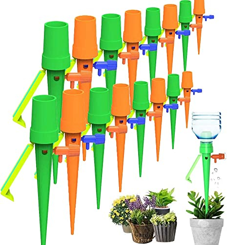 16 Stück Automatische Bewässerung Set, Bewässerungssystem für Topfpflanzen, Bewässerung für Pflanzen im Urlaub, Einstellbar Automatische Tröpfchenbewässerung für Garten Pflanzen Bewässerung