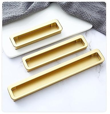 Manopole integrate, 3 maniglie a filo, maniglie a scomparsa, con viti nascoste integrate per armadio, cassetto, maniglie per porte nascoste (96 mm, nero) (colore: Pearl