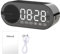 Reloj despertador con altavoz Bluetooth 5.0, radio Bluetooth, luz nocturna, altavoz estéreo portátil, reloj digital dual, mesita de noche con carga USB, color negro
