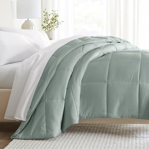 Linen Market Queen-Size-Bettdecke (1 Stück – Eukalyptus) – bringen Sie Luxus nach Hause mit unserer weichen und leichten Daunen-Alternativdecke, Queen-Size-Größe, kann auch als Bettdecke in voller