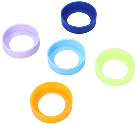 HEMOTON 5stücke Silikon Cup Mat Hitzebeständig rutschfest Isolierende Untersetzer Für Tassen Und Trinkflaschen Waschbar Geeignet Für Heißgetränke Zuhause