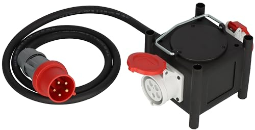 Brennenstuhl Distributeur de Courant Compact en Caoutchouc/Distributeur en Caoutchouc (câble de 2 m, 2 x CEE 400V/32A, Utilisation du Chantier et Utilisation extérieure permanente, fabriqué en