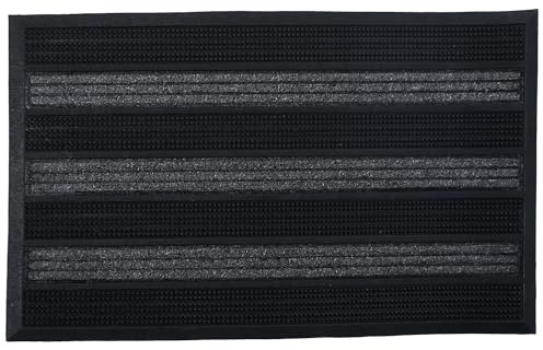 DILUMA Fußmatte Matador 45x75 cm Clean Schmutzfangmatte Fußabstreifer Fußabtreter aus Gummi für Außenbereich - langlebige und robuste Gummimatte mit Anti-Rutsch-Funktion
