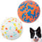 CyperGlory 2 Pack Indestructible Dog Tennis Balls for Aggressive Chewers: Interactive Pet Toys, Herding and Jolly Ball for Dogs, Durable, Bouncy, and Water Toy Fetch Balls (White, Orange)