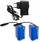 Jemora 2 Batteries au Lithium Rechargeables 12000mAh avec Chargeur pour Bateaux à appâts de pêche