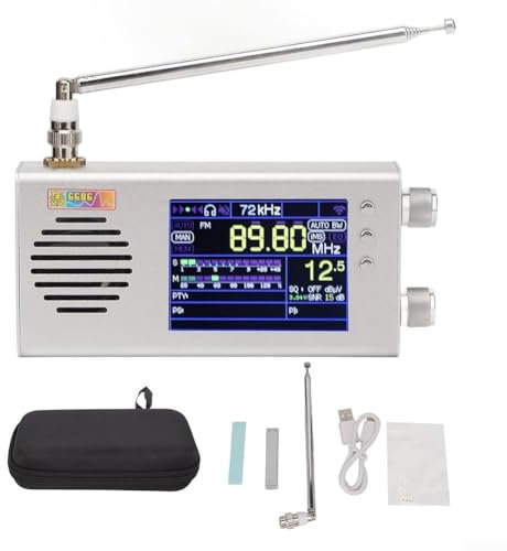 Radio Receiver, World Band Digital Receiver, Full Band Radio Receiver,Portable Shortwave Radios Receiver,Built In Dual Stereo Speakers,3.2inch LCD Screen