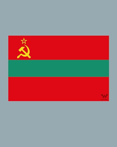WHATABUS Transnistrien Flagge Aufkleber - Länderflagge als Sticker 8,5 x 5,5 cm WF203