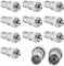 Kasoud Coax Cable Connector Kit - 10 PCS Aerial Adaptor Set With 5 Female & 5 Male Metal TV Plug for Aerial to TV, Co-Axial