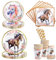Aitsite Lot de 50 assiettes de fête motif cheval - Assiettes de fête d'anniversaire pour 10 invités - Vaisselle d'anniversaire cheval - Décoration de fête d'anniversaire d'enfant - Assiettes en papier