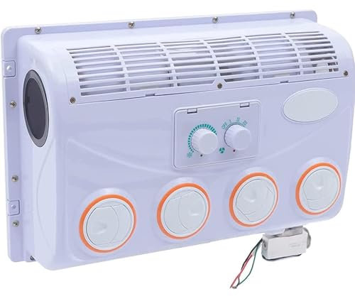 ylpddmm Climatiseur Camping Car - Climatiseur pour Camping-Car 12v/24v,Climatiseur Caravane,évaporateur de climatiseur AC,Réglage à 3 Vitesses, pour Voiture,Caravane,12V