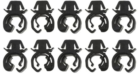 WASQUBKS 10 Stück Motorhaubenstange, Motorhaubenstütze, Schwarze Clips, Kunststoffhalter, Klemme, kompatibel for Vauxhall Vectra A Opel Astra G Combo Ampera