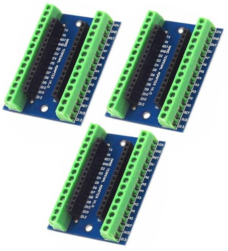 Nano Placa de Extensión de Adaptador, Nano IO Shield V1.O Placa de Extensión, Nano Placas de Expansión Simples, Adapter Shield Expansion Board, Compatible con Nano Versión 3.0, 3 Piezas, 53mm x 36mm
